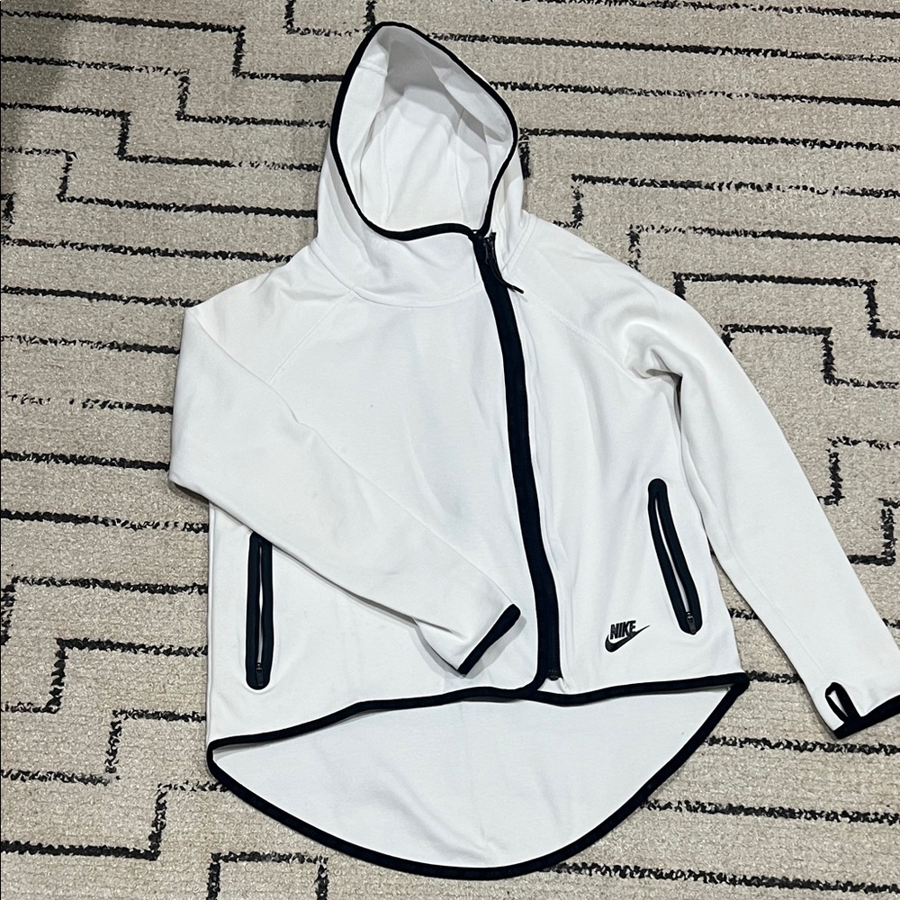 Nike White Hoodie with Black Accents